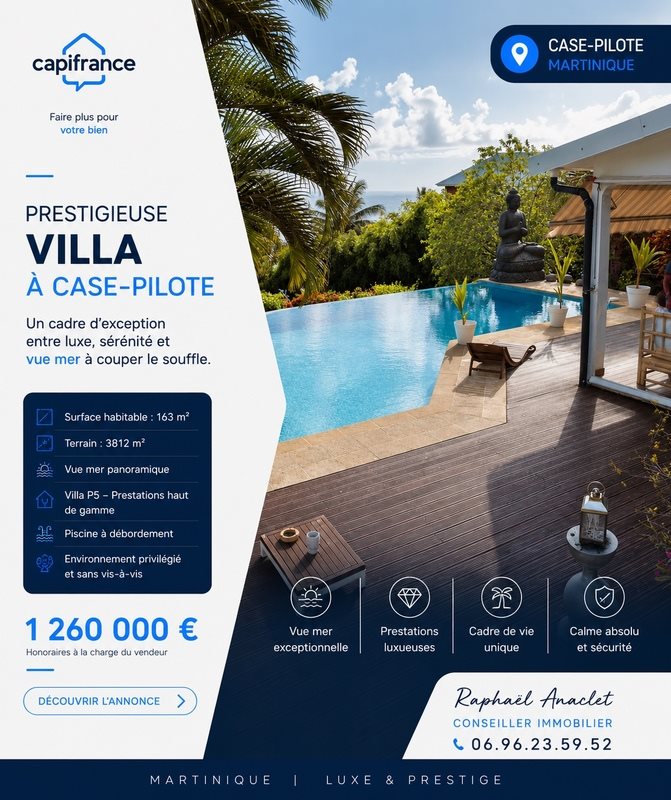 Maison à vendre, 163m², Case-Pilote