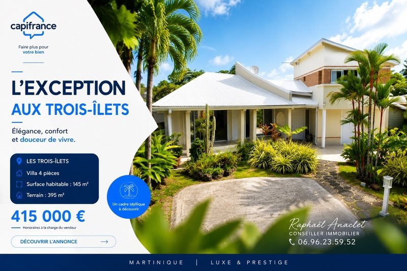 Maison à vendre, 145m², Les Trois-Ilets