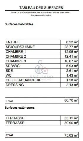 Appartement à vendre, 86m², Saint-Cyr-l'Ecole