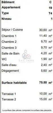 Appartement à vendre, 75m², Crécy-la-Chapelle