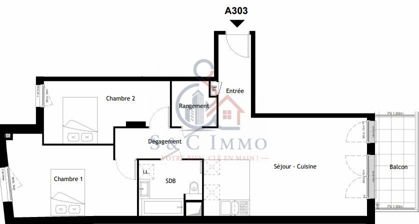Appartement à vendre, 71m², Issy-les-Moulineaux
