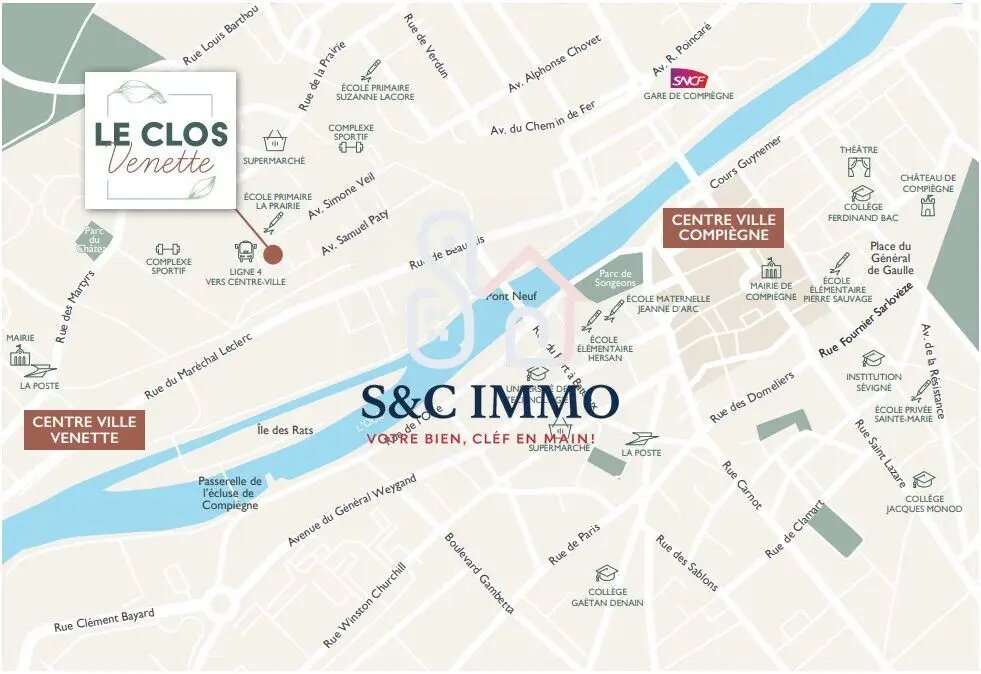 Appartement à vendre, 61m², Venette