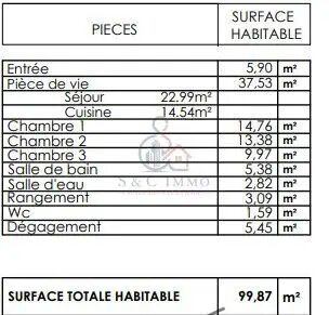 Appartement à vendre, 99m², Chaville
