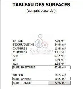 Appartement à vendre, 62m², Vanves