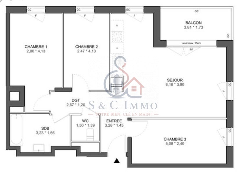Appartement à vendre, 82m², Ivry-sur-Seine