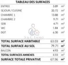 Appartement à vendre, 63m², Gagny