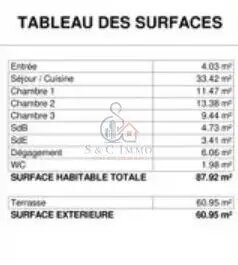 Appartement à vendre, 87m², Noisiel