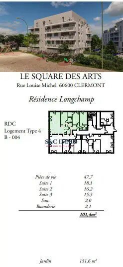Appartement à vendre, 101m², Clermont