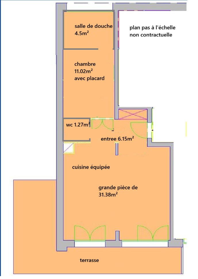 Appartement à vendre, 55m², Meudon