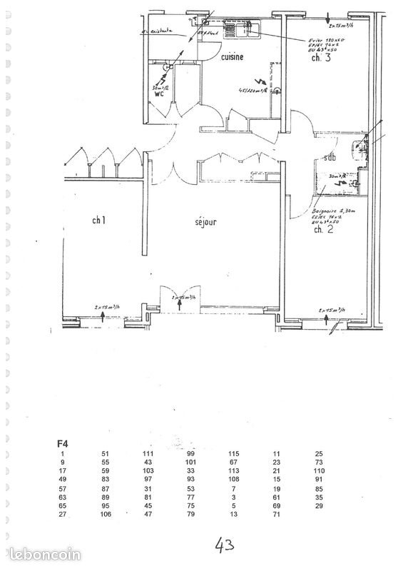 Appartement à louer, 68m², Nantes