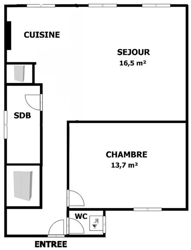 Appartement à vendre, 48m², Bois-Colombes
