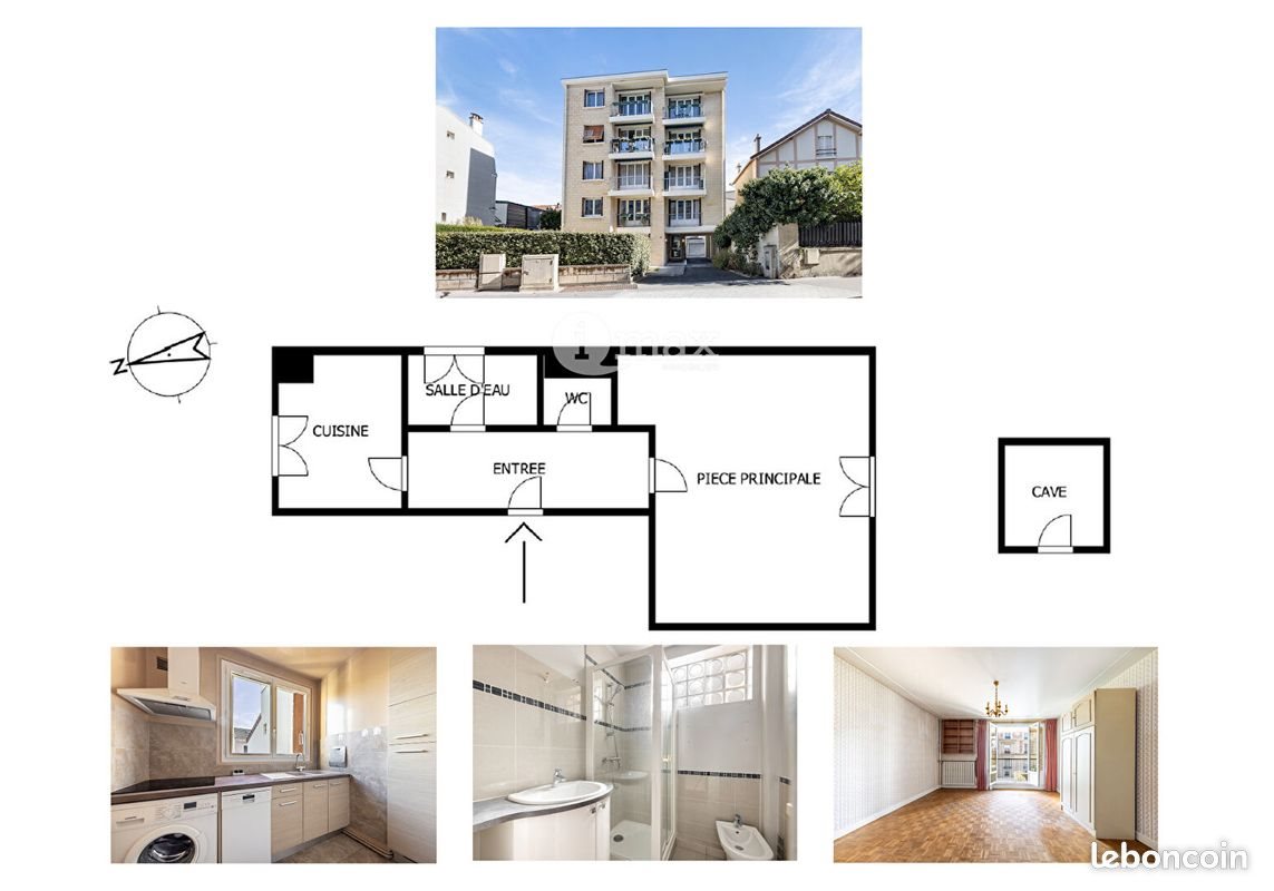 Appartement à vendre, 33m², Bois-Colombes