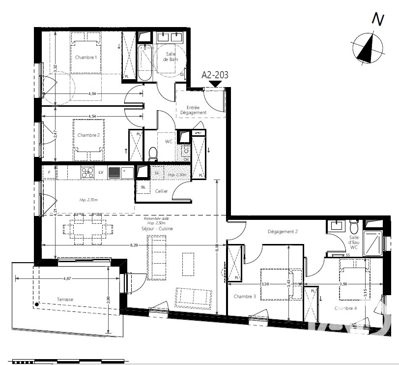 Appartement à vendre, 117m², Pessac