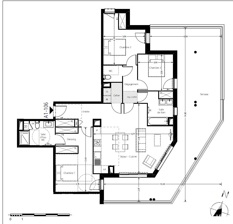 Appartement à vendre, 100m², Pessac