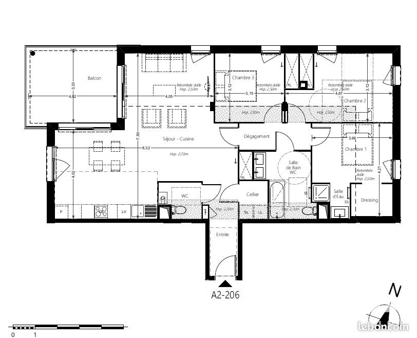 Appartement à vendre, 104m², Pessac