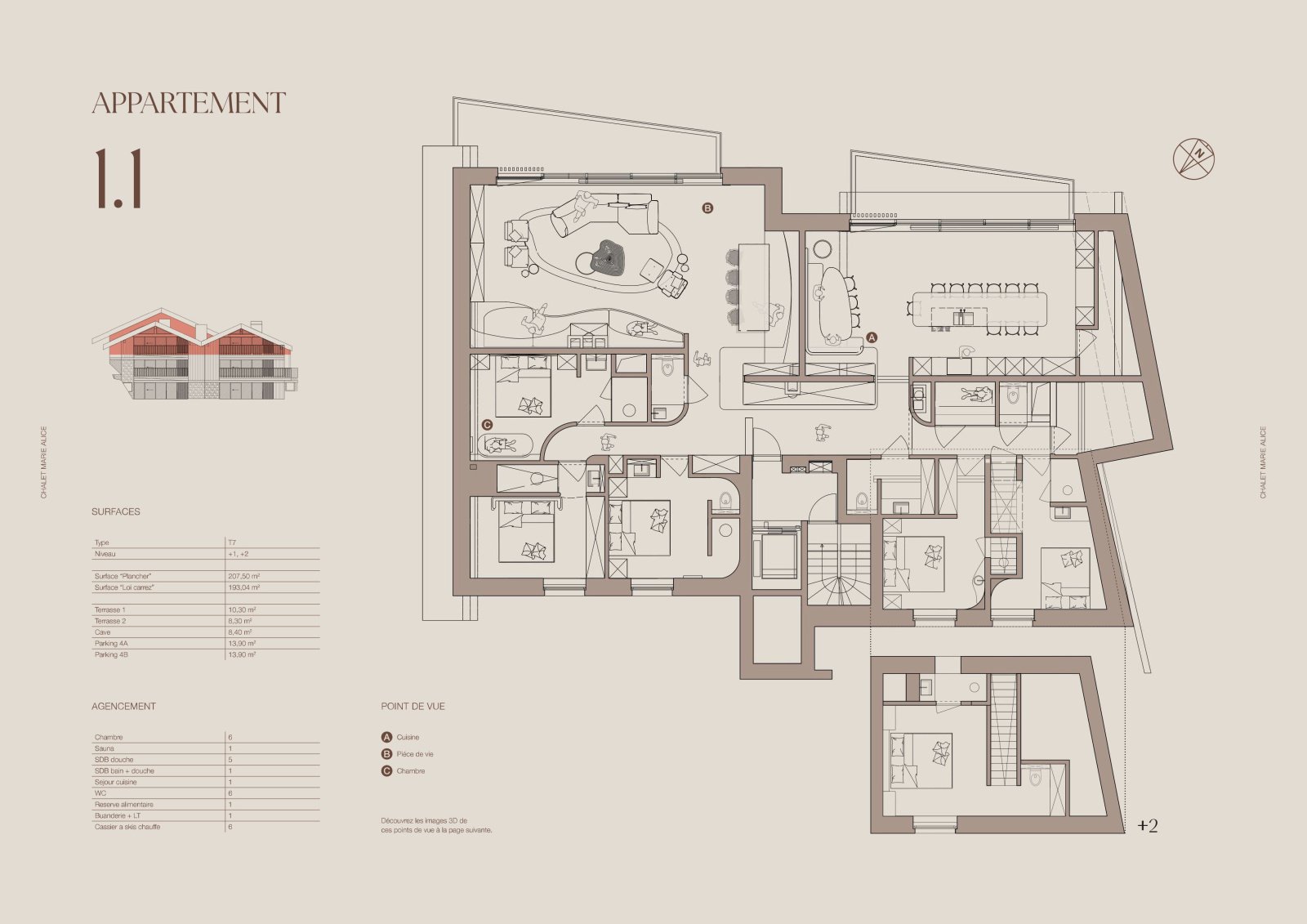 Appartement à vendre, 254m², Champagny-en-Vanoise (La Plagne)