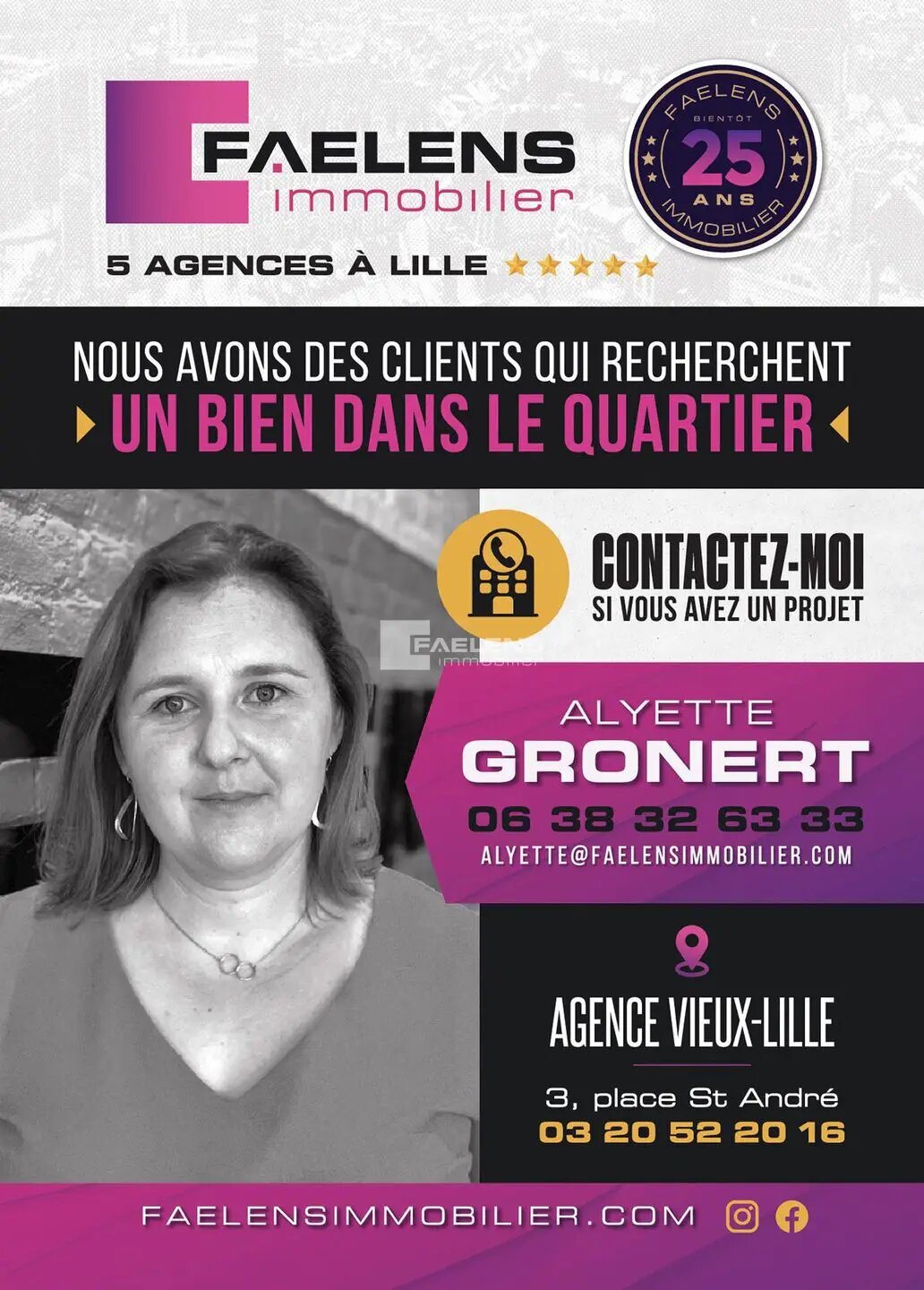 Appartement à louer, 32m², La Madeleine