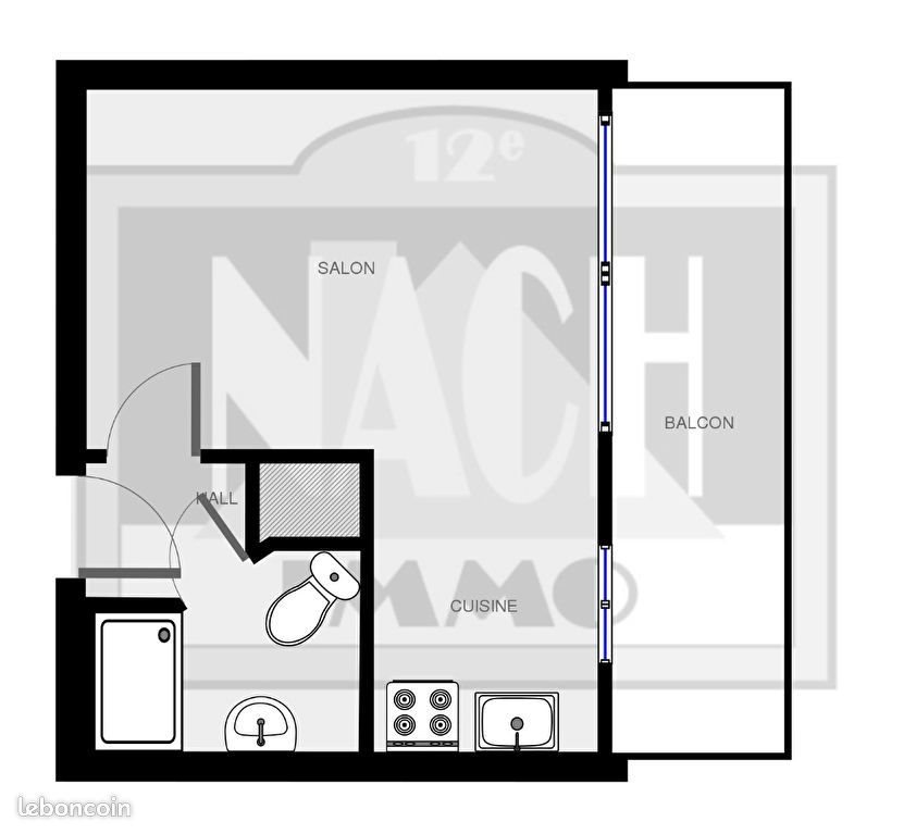Appartement à vendre, 20m², Montreuil
