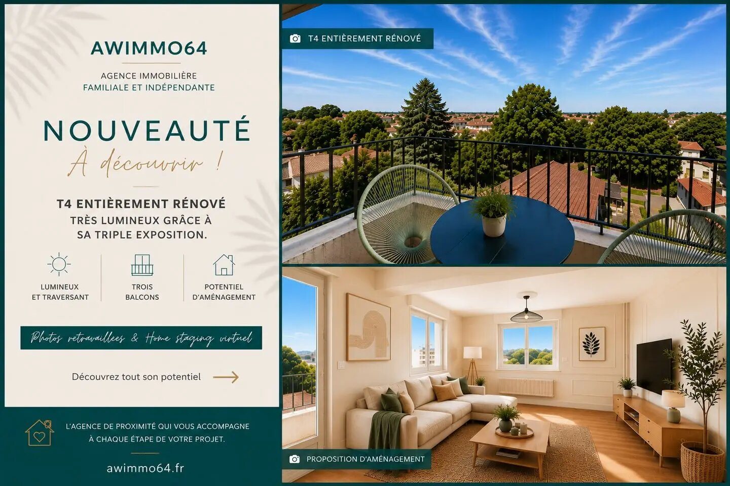 Appartement à vendre, 99m², Anglet