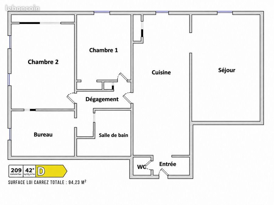 Appartement à vendre, 94m², Estrablin