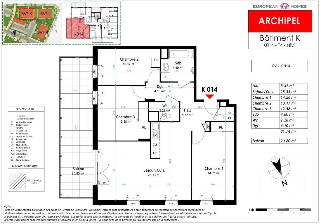 Appartement à vendre, 81m², La Verpillière