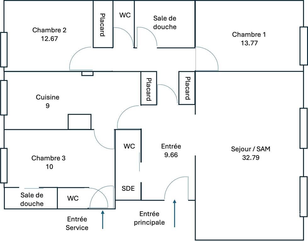 Appartement à louer, 114m², Versailles
