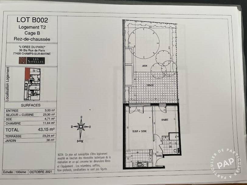 Appartement à louer, 43m², Champs-sur-Marne