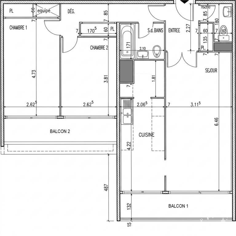 Appartement à louer, 71m², Paris 13ème
