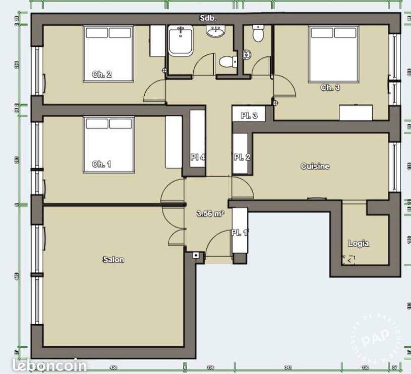 Appartement à louer, 83m², Bagnolet