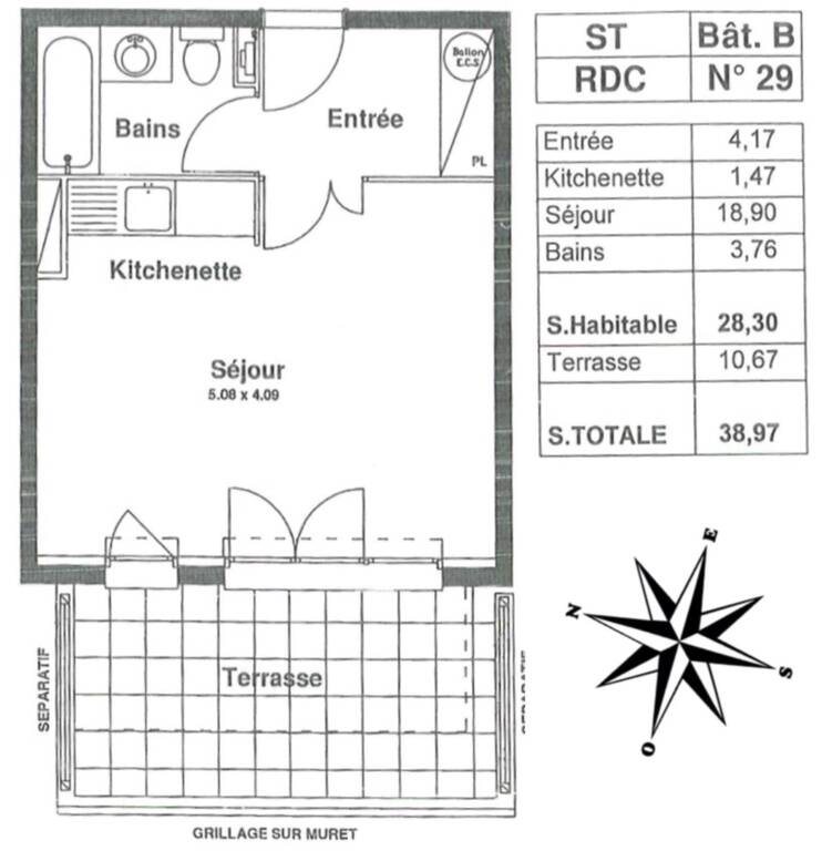 Appartement à louer, 28m², Trappes