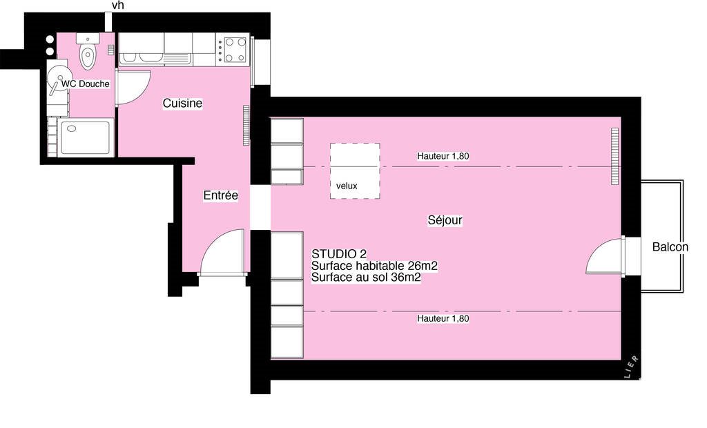 Appartement à louer, 26m², Domont
