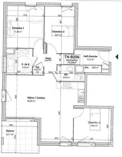 Appartement à louer, 75m², Bourgoin-Jallieu