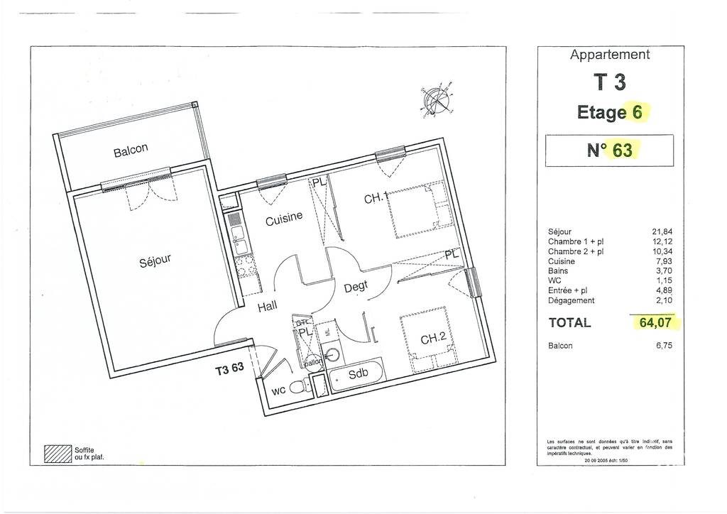 Appartement à louer, 64m², Lyon 8ème