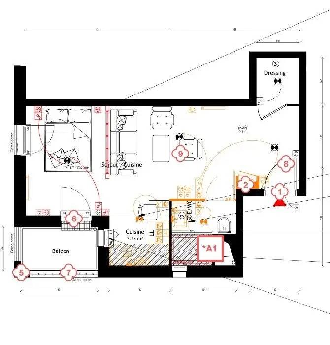 Appartement à louer, 32m², Montreuil