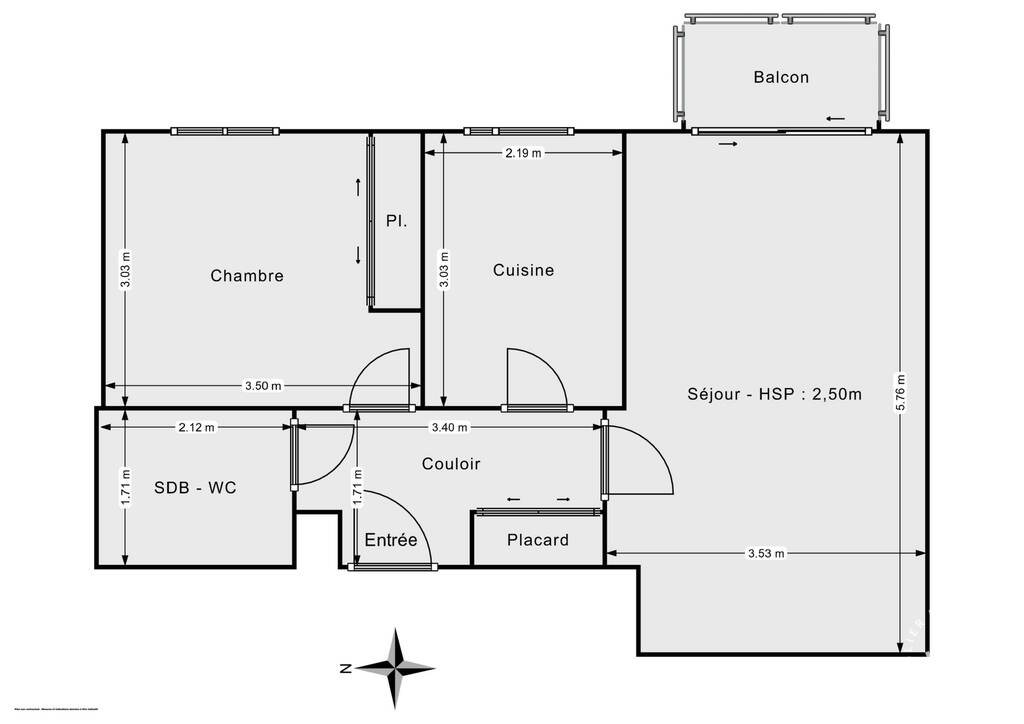 Appartement à louer, 44m², Bussy-Saint-Georges