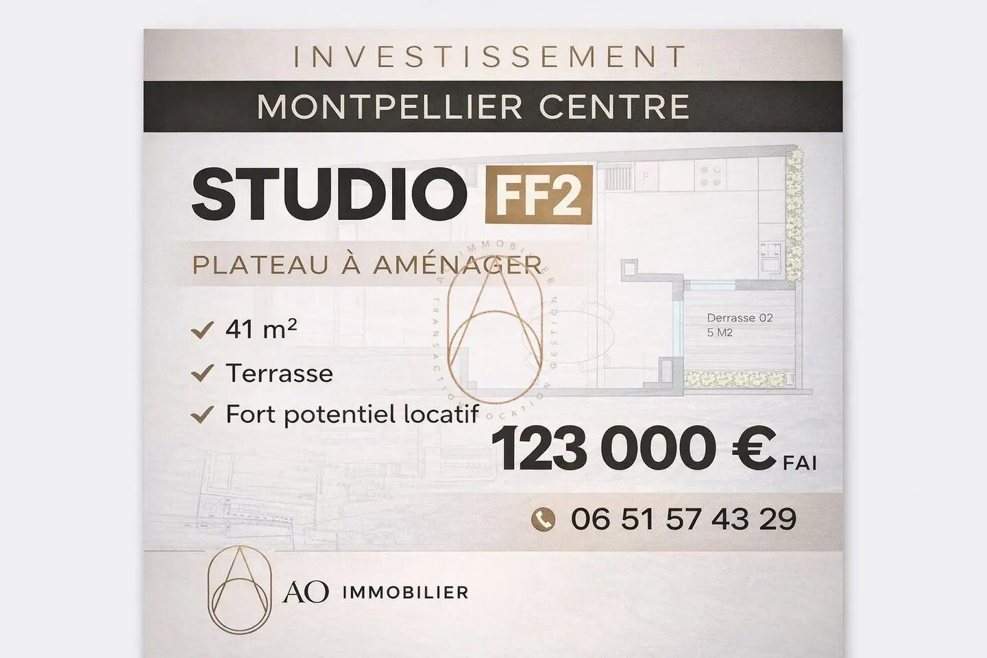 Appartement à vendre, 41m², Montpellier