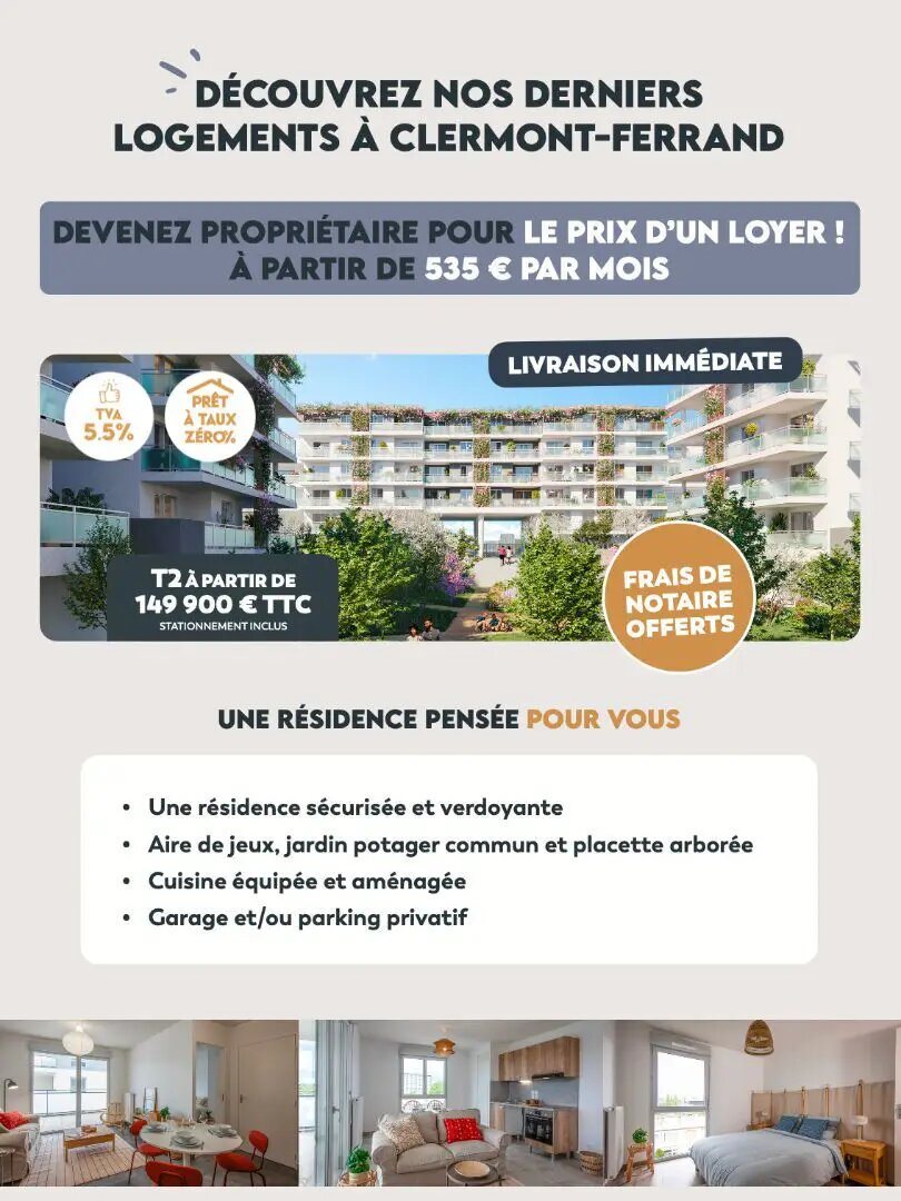 Appartement à vendre, 37m², Clermont-Ferrand