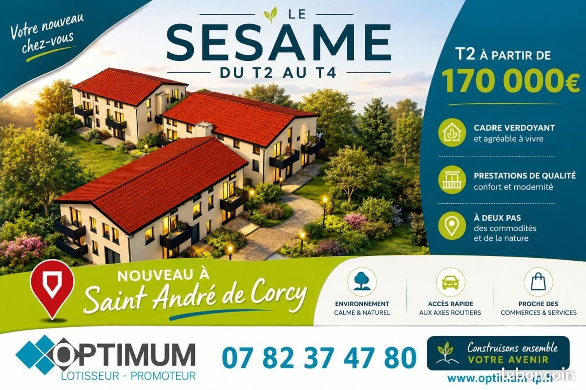 Appartement à vendre, 60m², Saint-André-de-Corcy