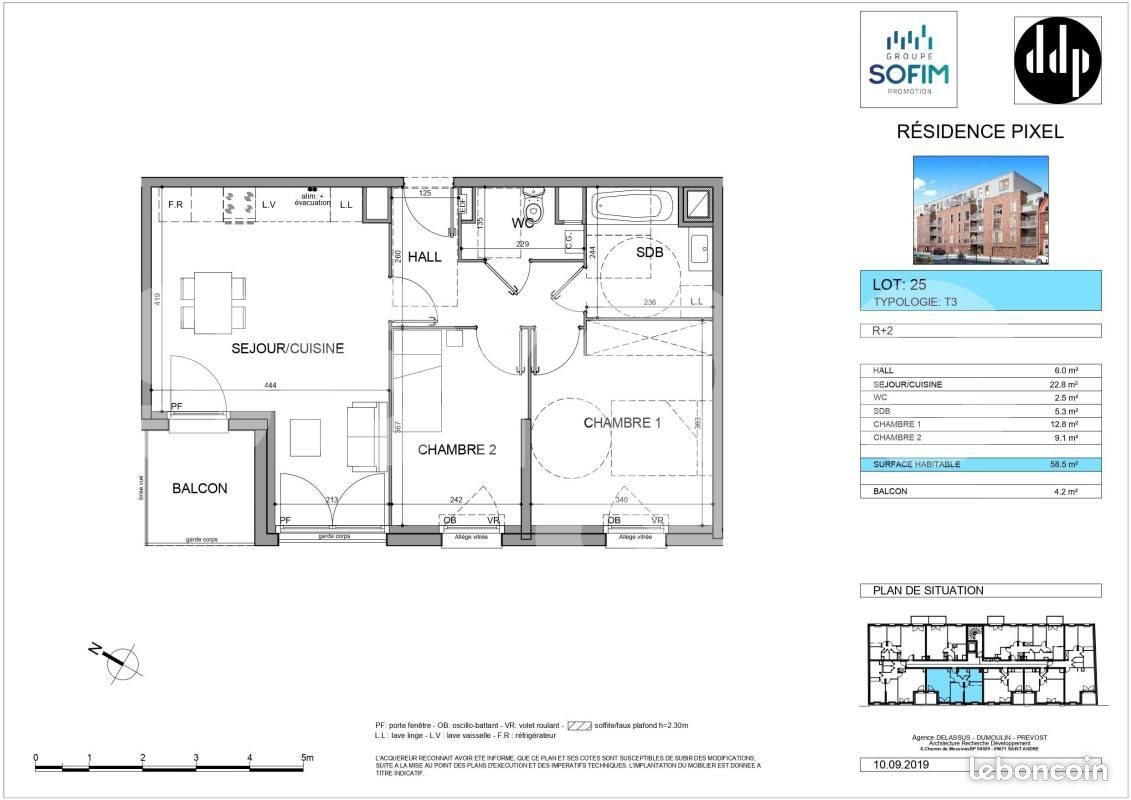 Appartement à louer, 58m², Roubaix