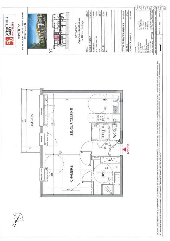 Appartement à louer, 44m², Halluin