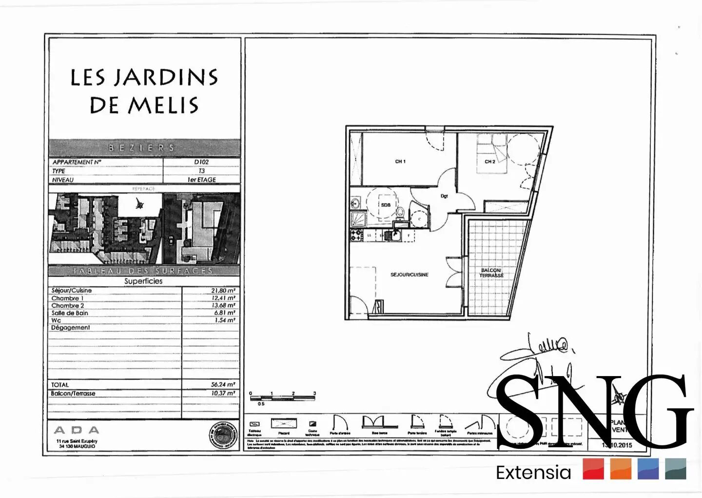 Appartement à vendre, 56m², Béziers