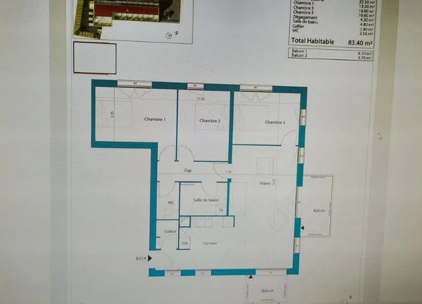 Appartement à louer, 83m², Bordeaux