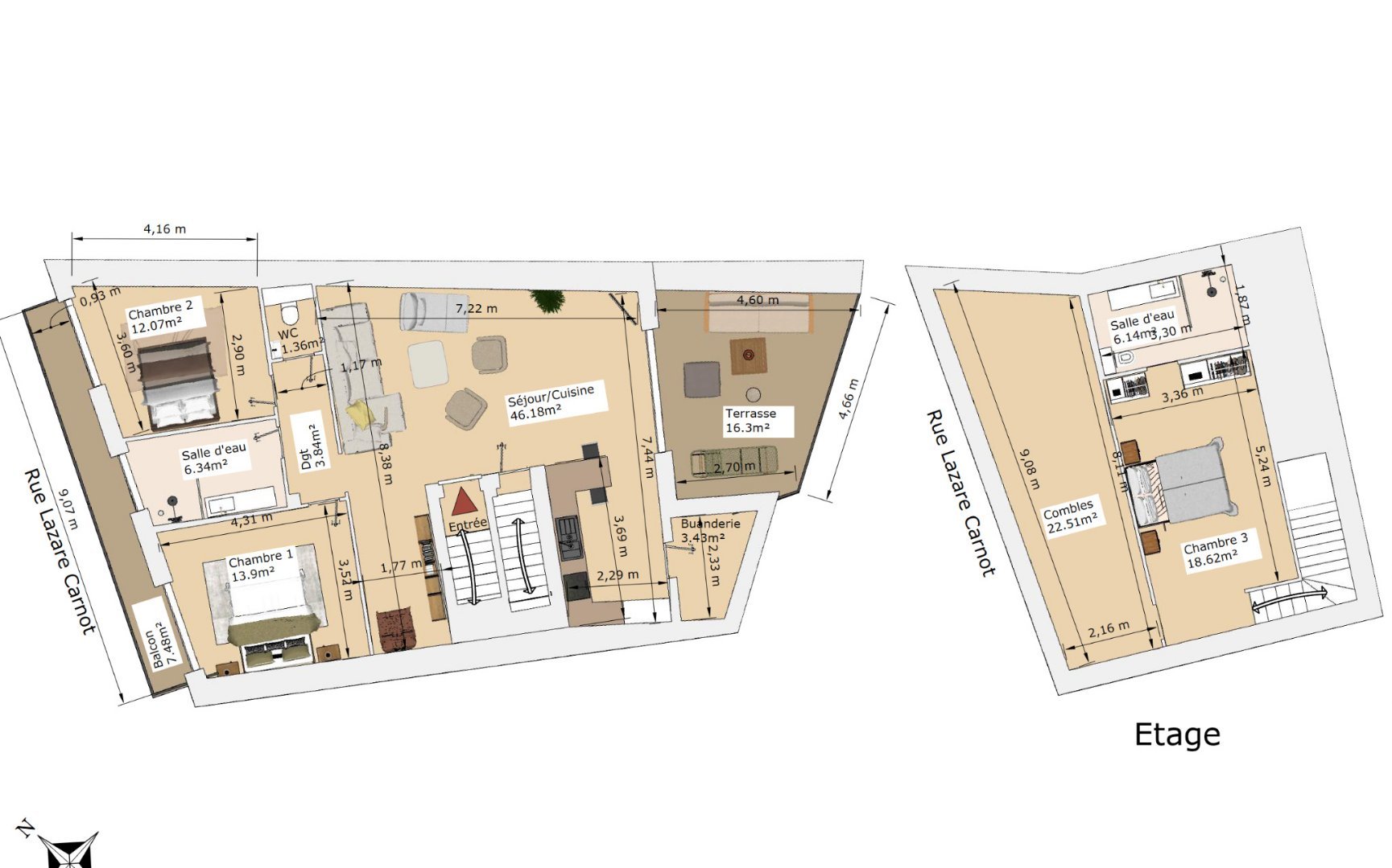Appartement à vendre, 111m², Sète