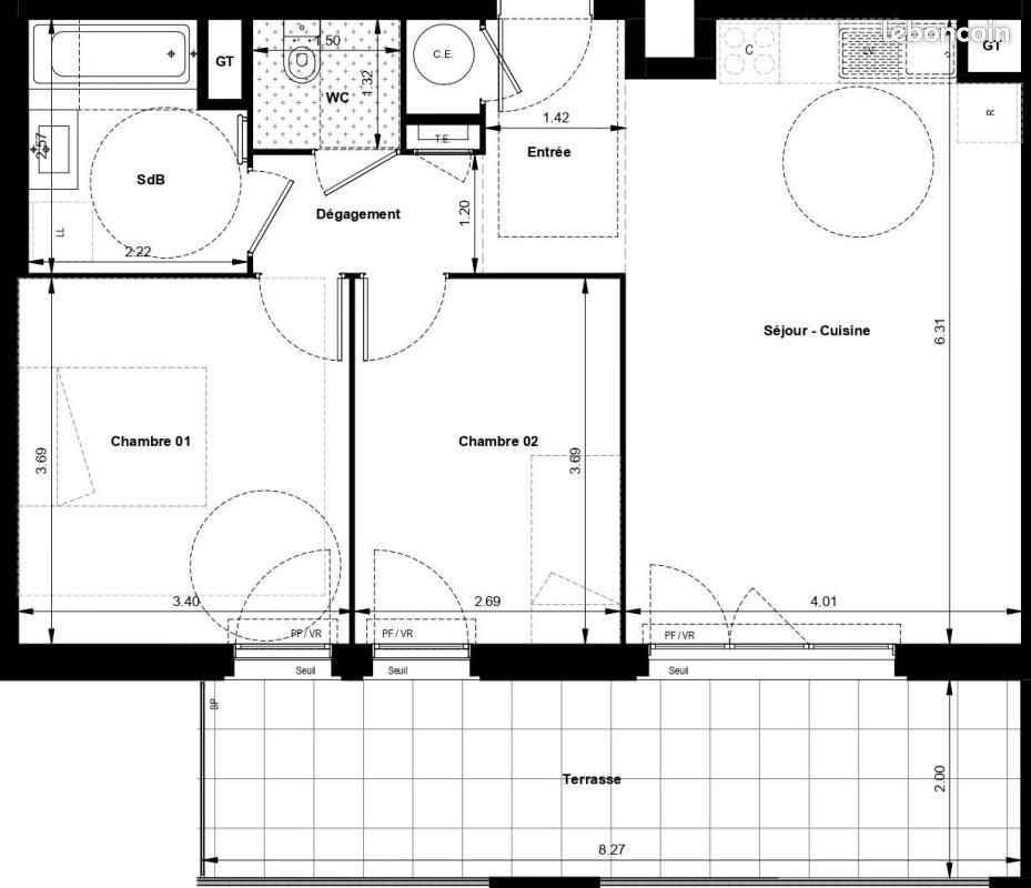Appartement à vendre, 61m², Avignon