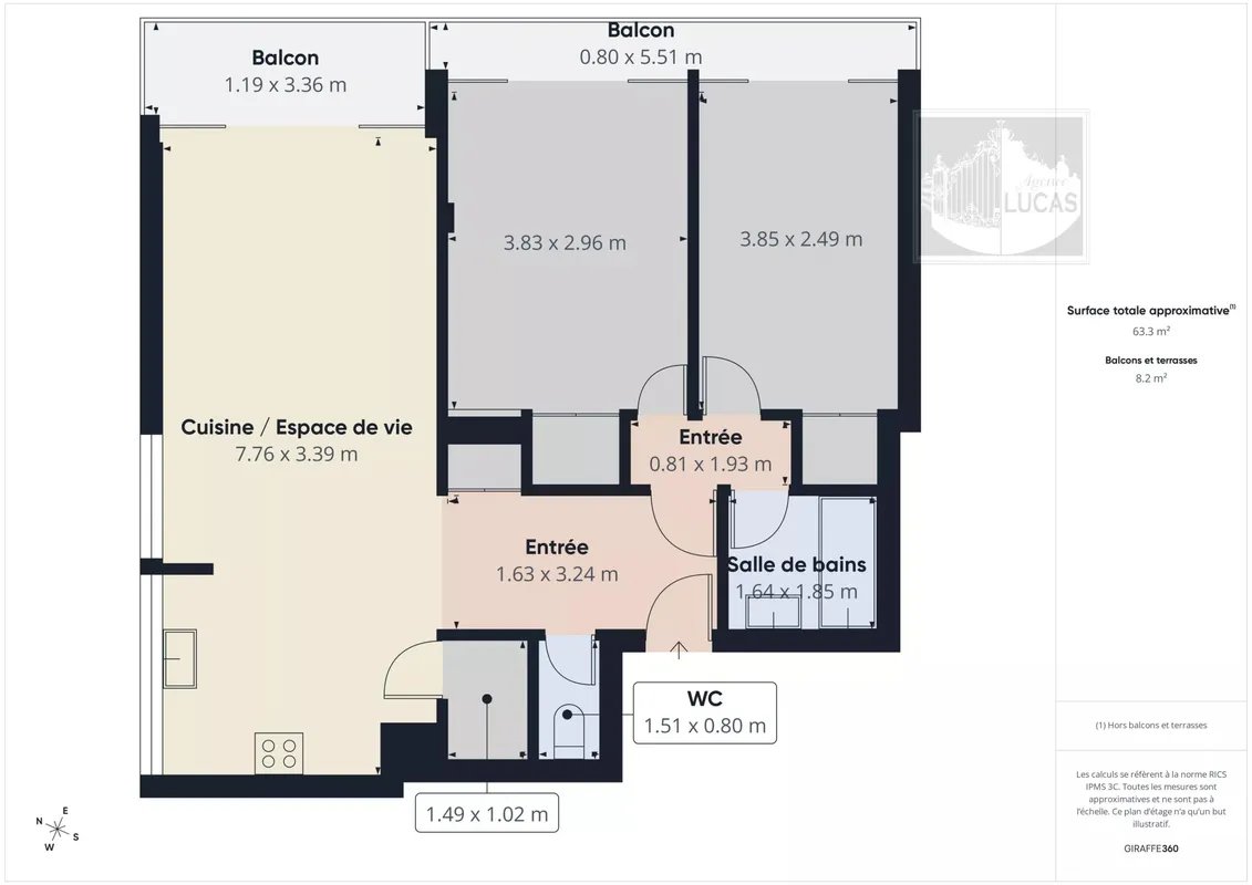 Appartement à vendre, 64m², Verrières-le-Buisson