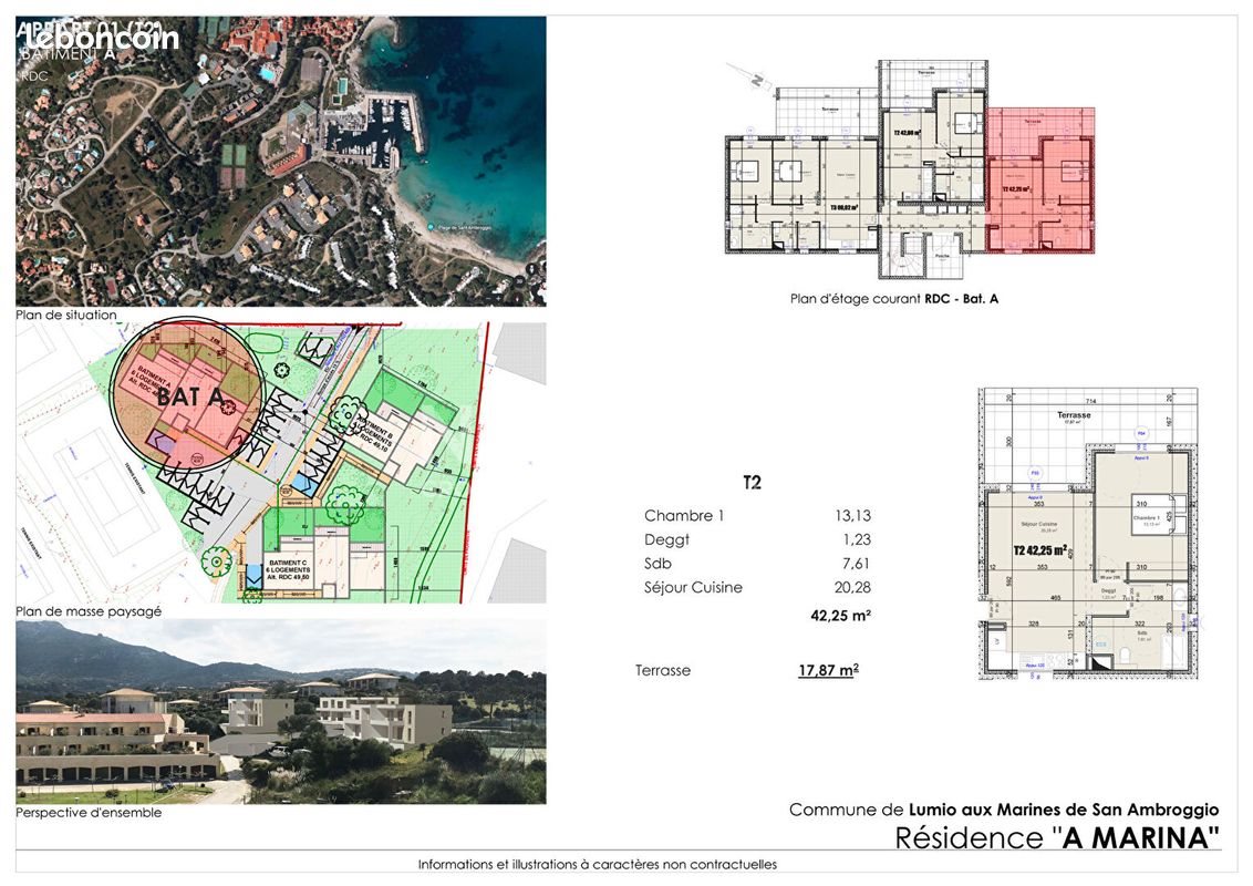 Appartement à vendre, 42m², Lumio