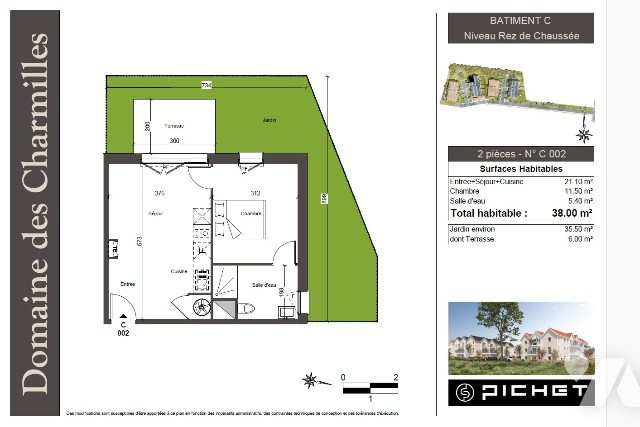 Appartement à vendre, 38m², Monts