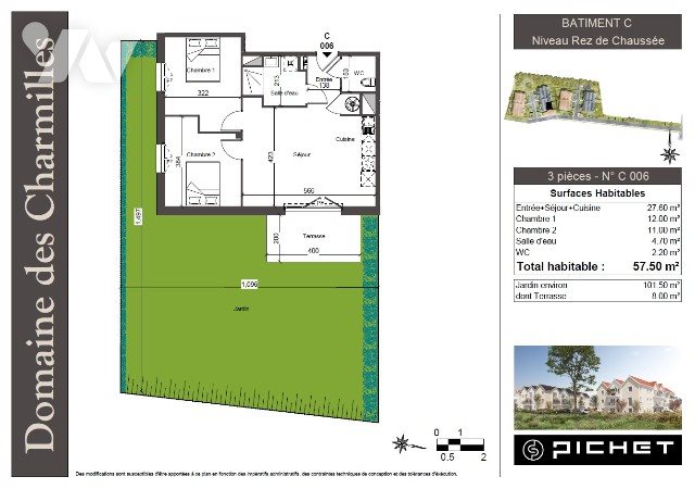 Appartement à vendre, 58m², Monts
