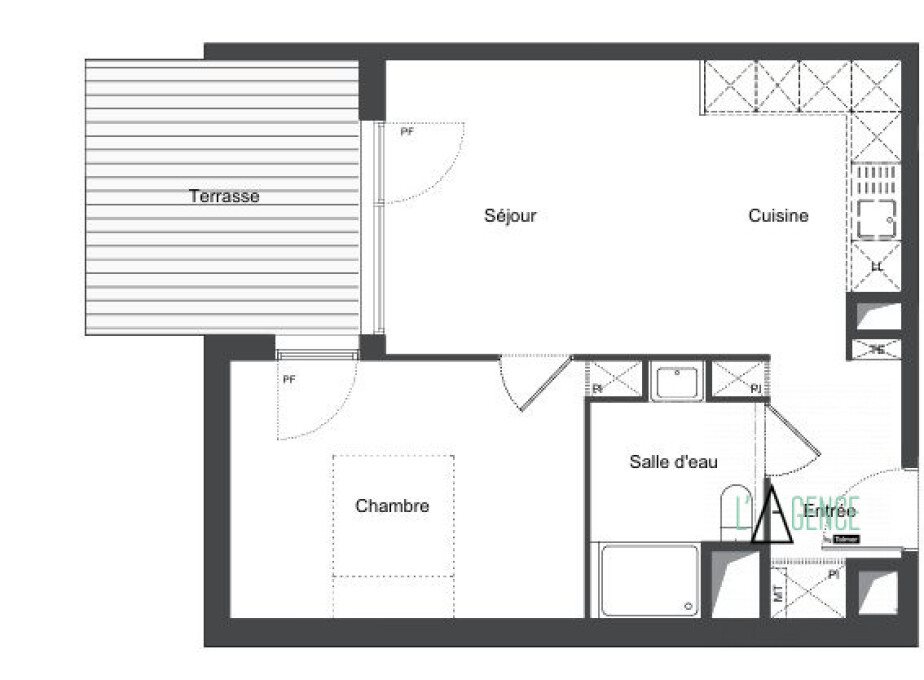 Appartement à louer, 42m², Cenon