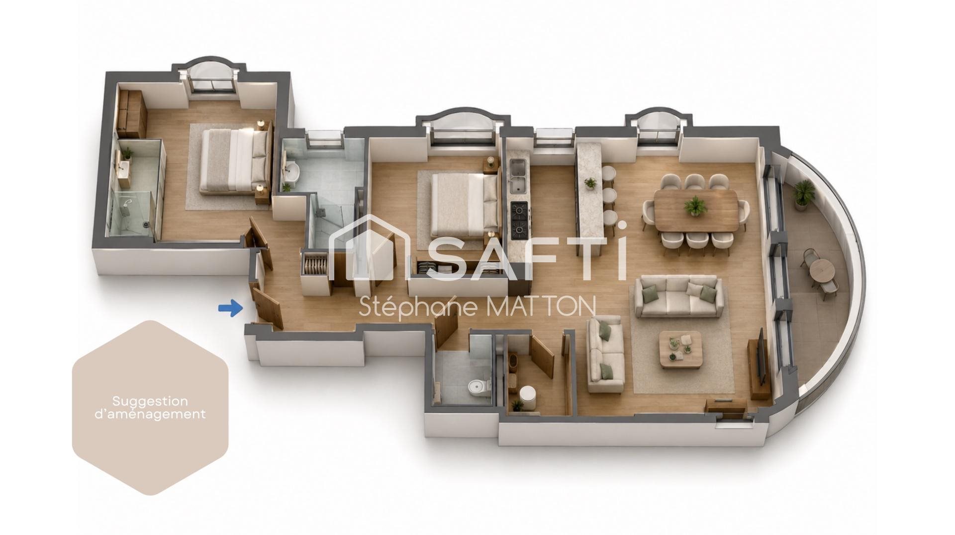 Appartement à vendre, 81m², Arras